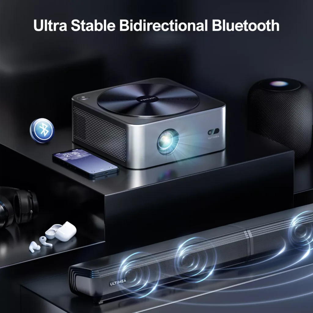 Full HD 1080P Home Theater Projector with 4K Support, WiFi & Auto Focus