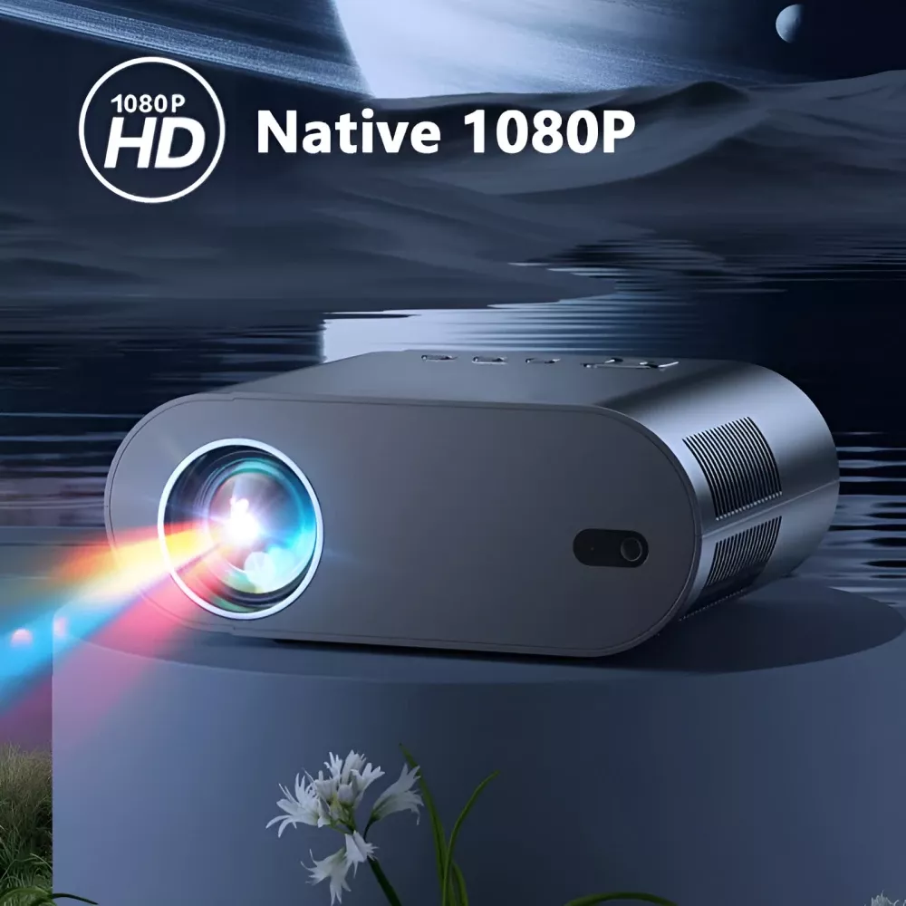 4K Android Projector with Auto Focus, WiFi 6, Bluetooth & Home Theater Display