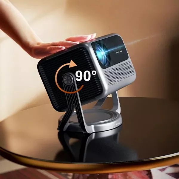 1080P Full HD 4K Portable Smart Projector with 90° Gimbal & Android TV