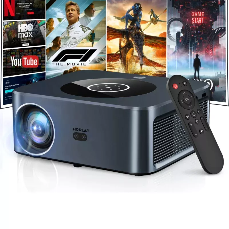 4K Ultra Bright Smart Home Theater Projector with Auto Focus & WiFi