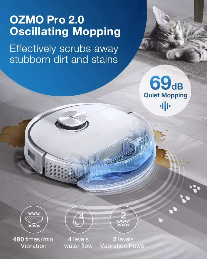 Smart Robot Vacuum and Mop Combo with Laser Mapping and Auto-Empty Station
