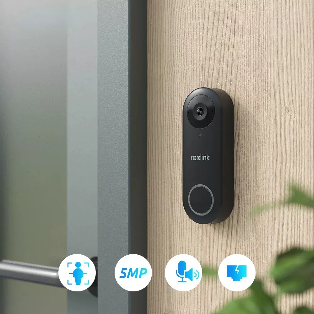 Smart 2K+ HD Wired Video Doorbell with Motion Detection and Two-Way Audio