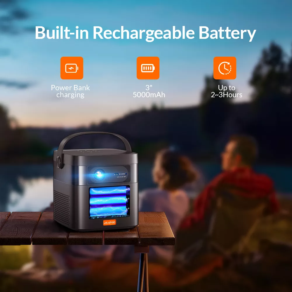 V50 3D Portable Mini Projector with 4K HD, LED, WiFi, 1080P Resolution