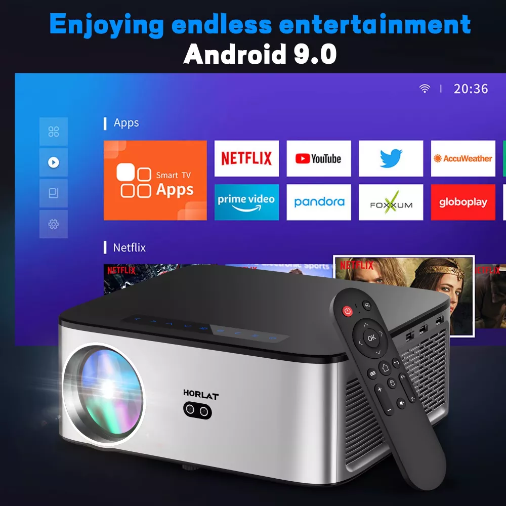 26000 Lumens 8K LCD Projector with Wi-Fi 6, Android, and Auto Keystone
