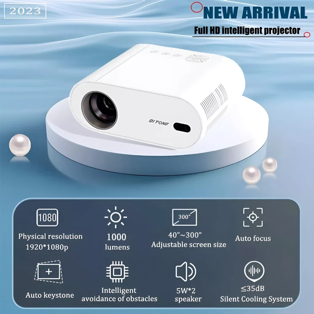 4K Android Projector with Dual WiFi 6, Bluetooth, Auto Focus & Keystone