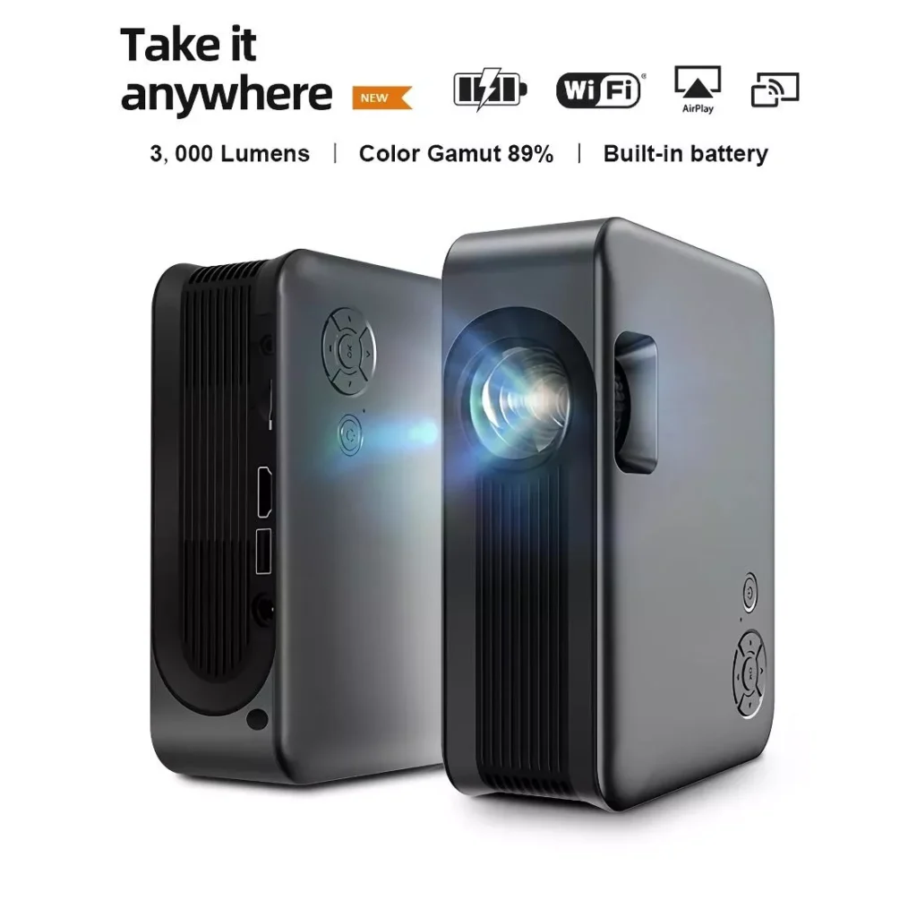 Portable Smart Projector for Home Theater and Mobile Sync – High Definition and WiFi Enabled