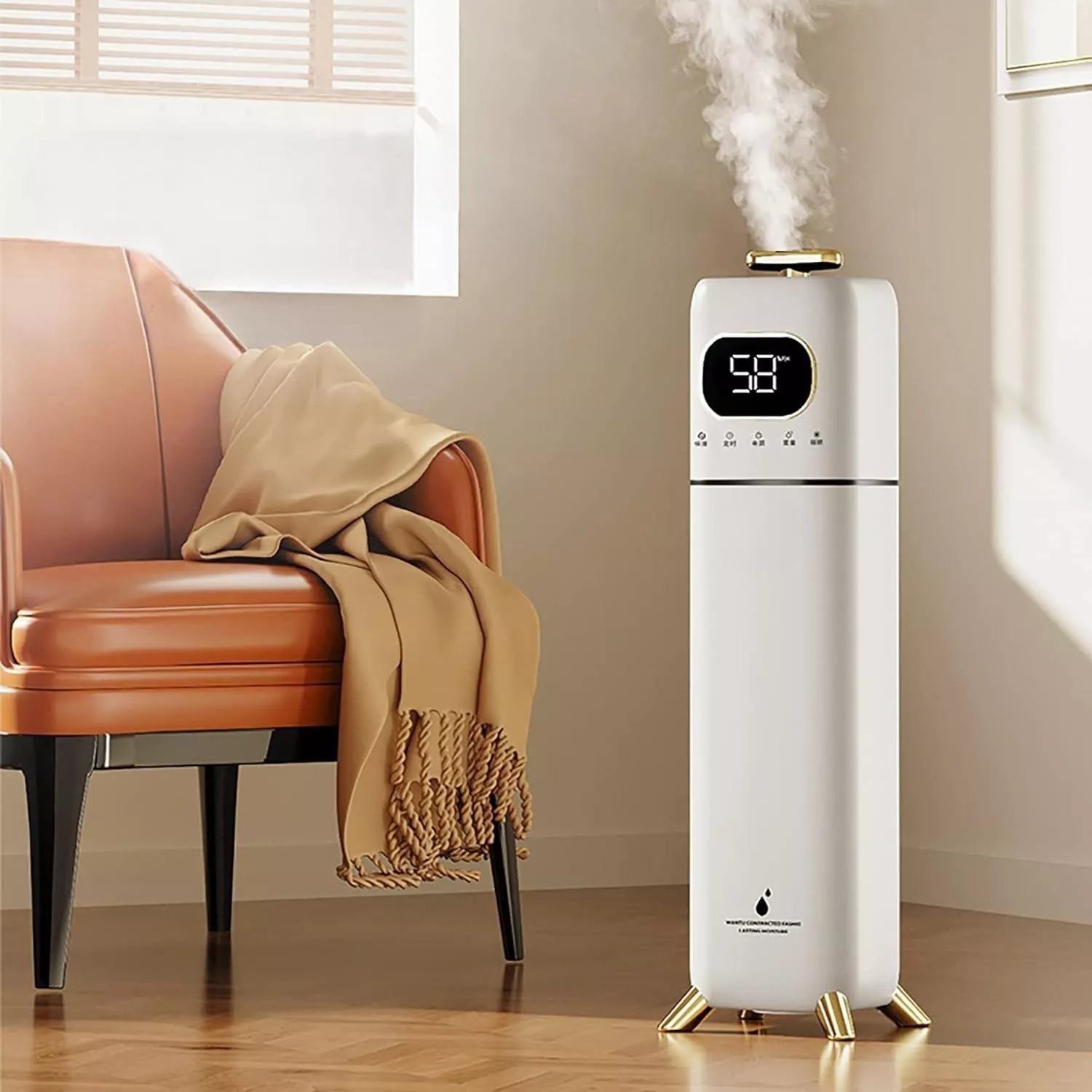 Intelligent Floor-Type Electric Humidifier with Remote Control and Touch Screen