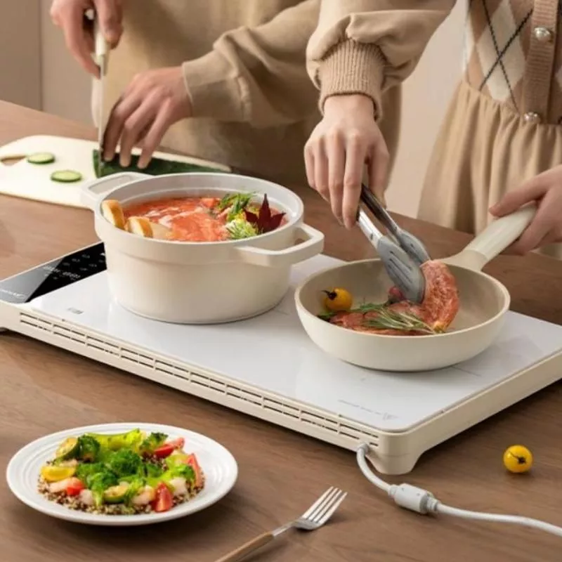 Efficient Double Cooktop Induction Cooker – Multi-Functional Electric Hot Plate for Home Kitchen