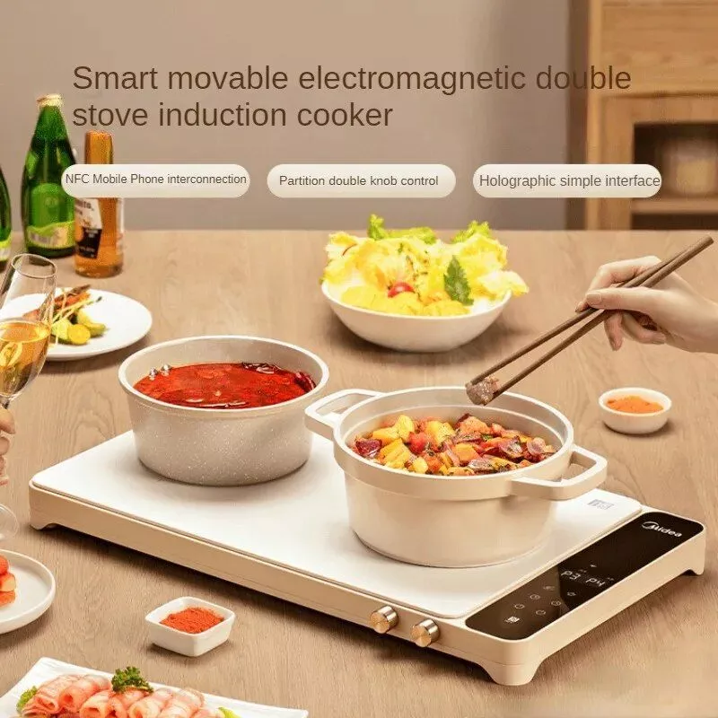 Efficient Double Cooktop Induction Cooker – Multi-Functional Electric Hot Plate for Home Kitchen