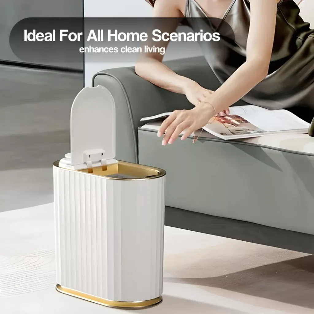 Smart Touchless Sensor Trash Can – Eco-Friendly Electric Garbage Bin
