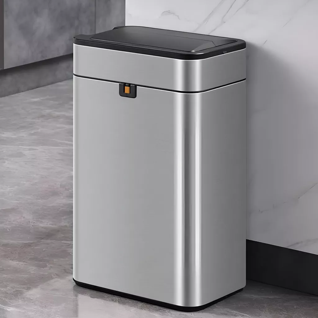 Touchless Stainless Steel Sensor Trash Can – Smart, High Capacity Waste Bin