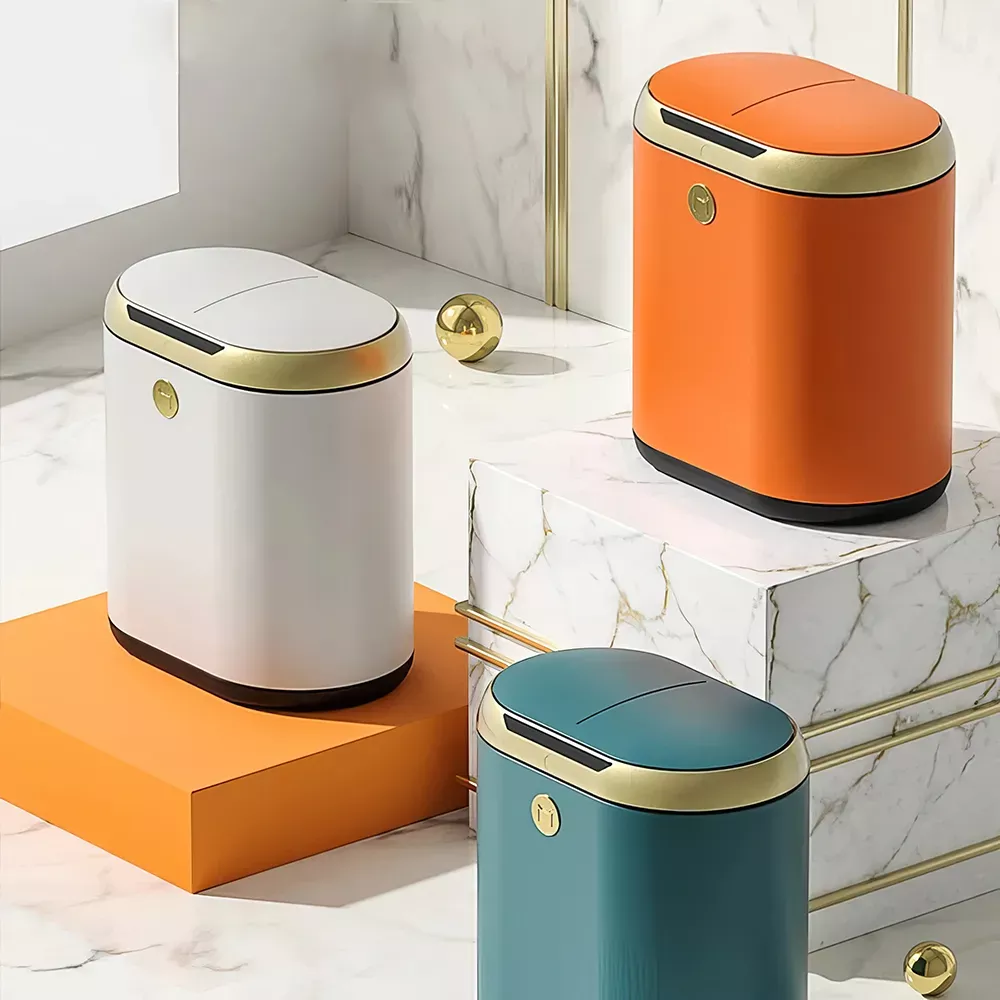 Smart Automatic Trash Can – Sleek Induction Waste Bin for Bathroom & Office