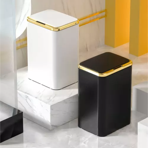 Luxury Smart Trash Bin with Automatic Lid and LED Light