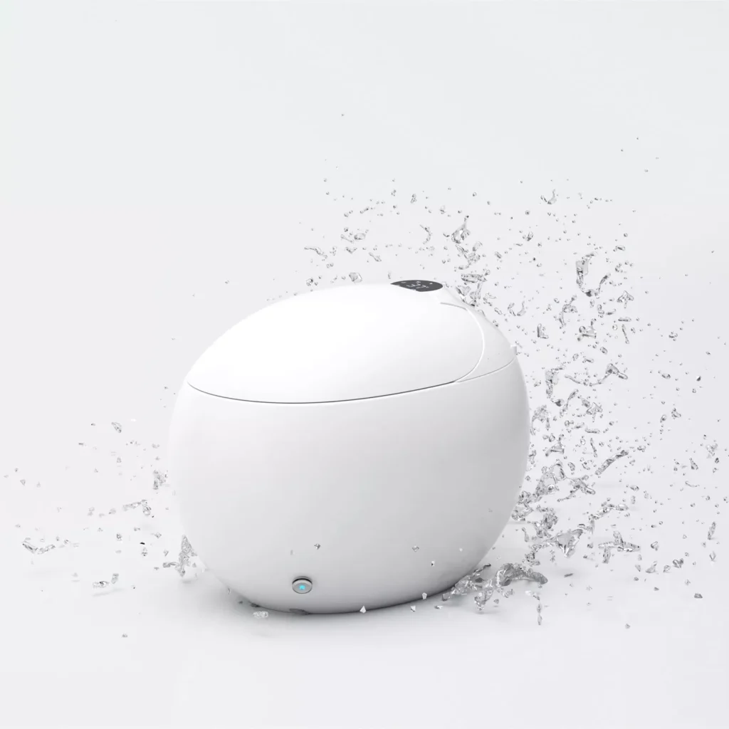 Deluxe Egg-Shaped Smart Toilet with Foot Flush and Warm Air Drying