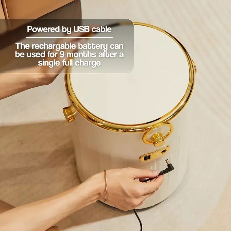 Automatic Sensor Smart Trash Can with Lid – 9L Metal Garbage Bin