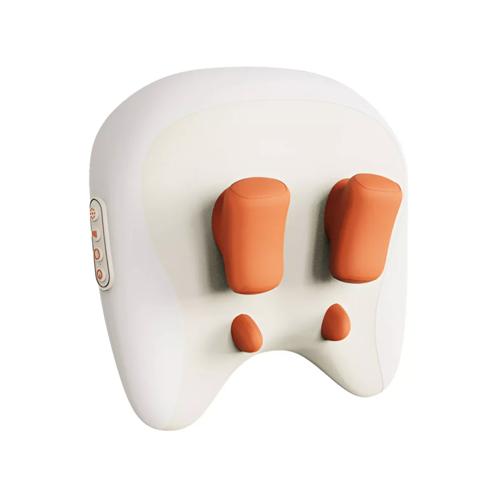 Wireless Heated Kneading Massage Pillow for Neck, Back & Waist Relief