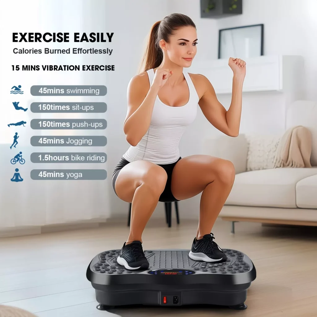 Vibration Plate with Bluetooth Speaker 120-Level Fitness Machine