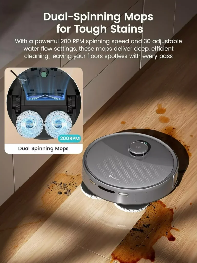 Smart Robot Vacuum and Mop with Auto Wash & Ultra-Strong Suction