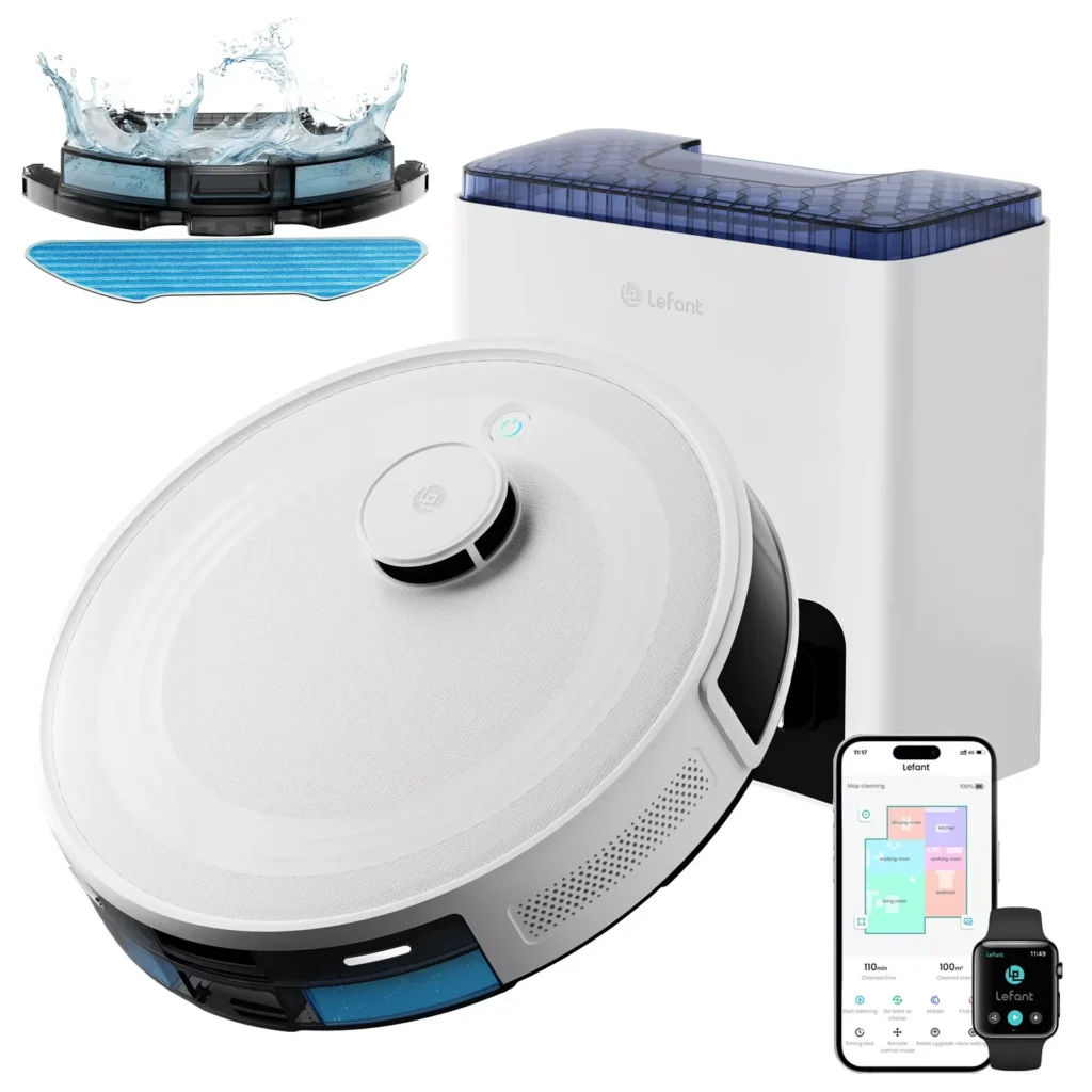 Smart Laser Mapping Robot Vacuum with Auto Cleaning & 6000Pa Power