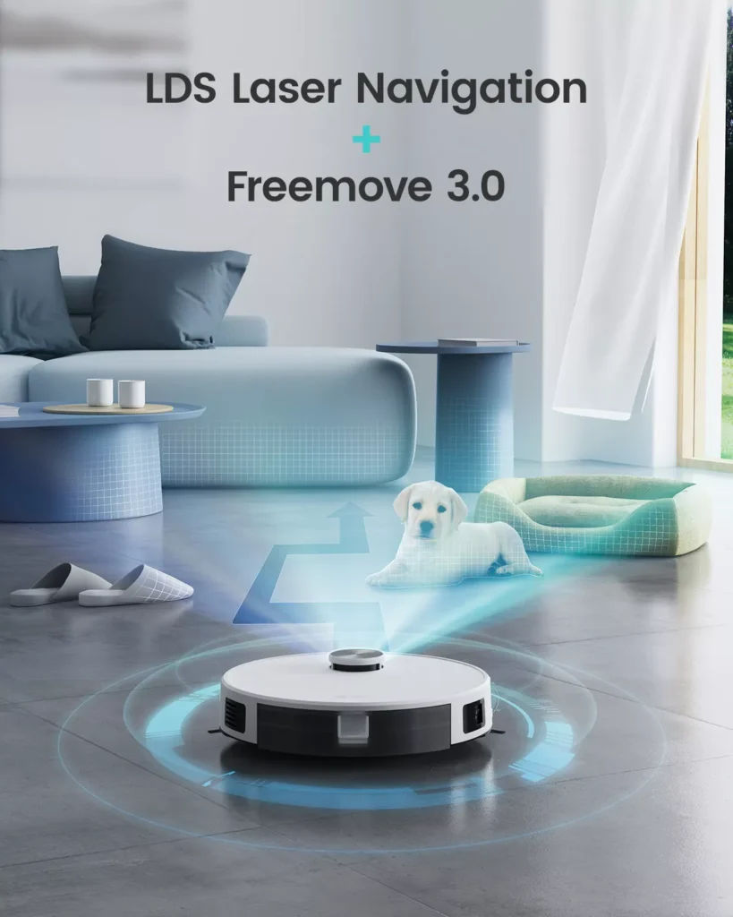 Smart Robot Vacuum Cleaner with Laser Mapping & 4000Pa Suction