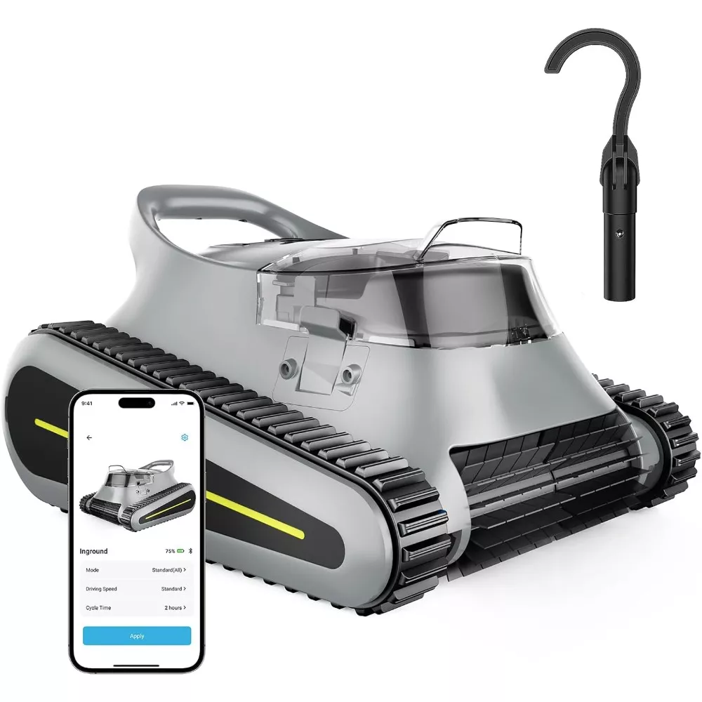 Cordless Robotic Pool Cleaner with Wall-Climbing & Smart Navigation