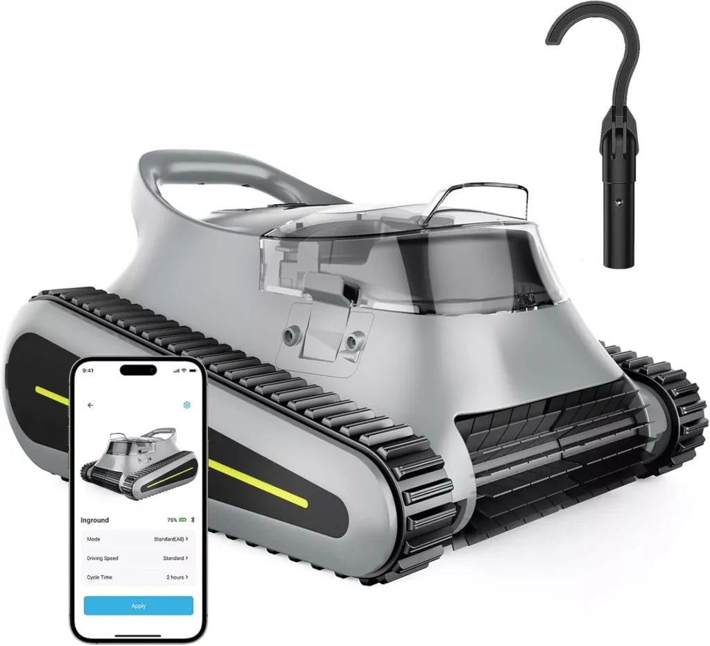Cordless Robotic Pool Cleaner with Wall-Climbing & Smart Navigation