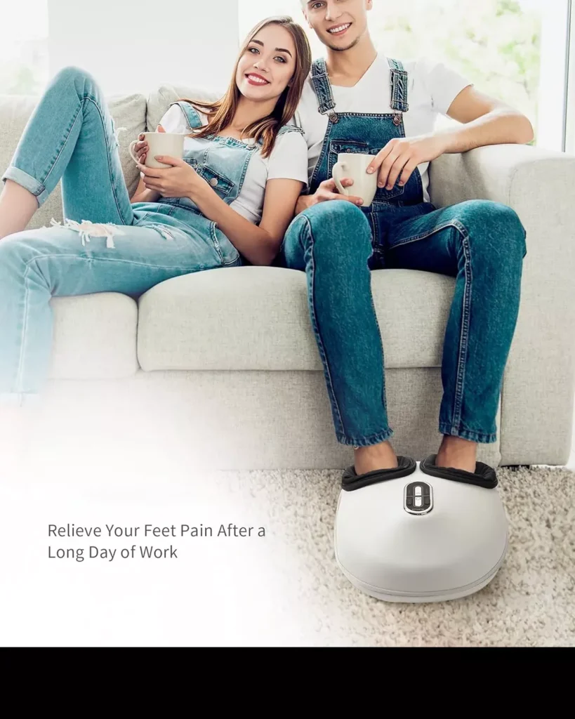 Shiatsu Foot Massager with Heat, Air Compression & Deep Kneading Therapy