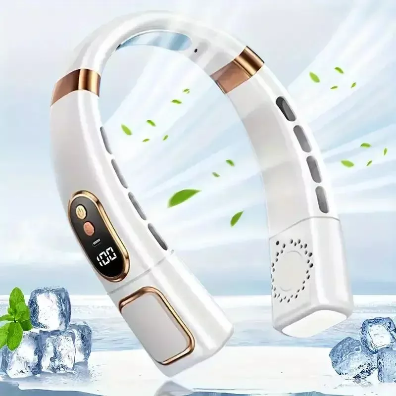 Wearable Neck Fan with LED Lights