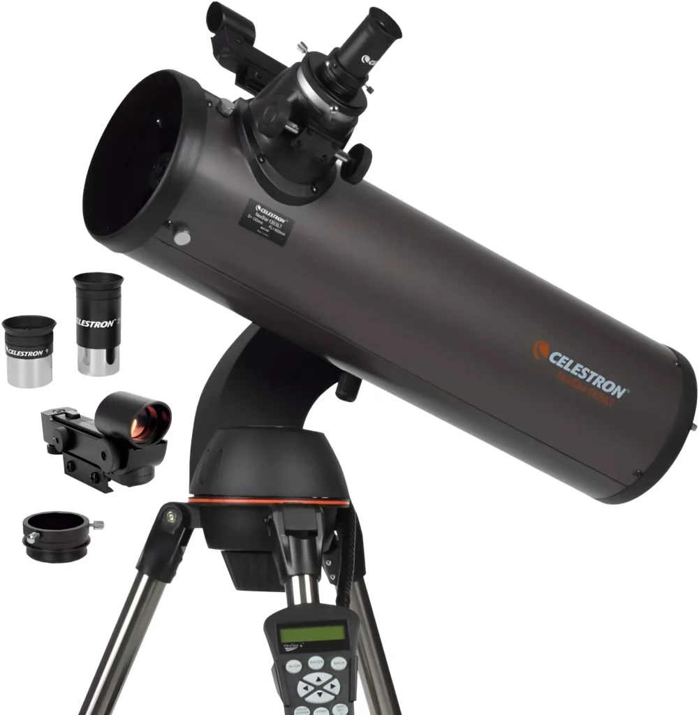Computerized Telescope with SkyAlign and Compact Newtonian Reflector Design