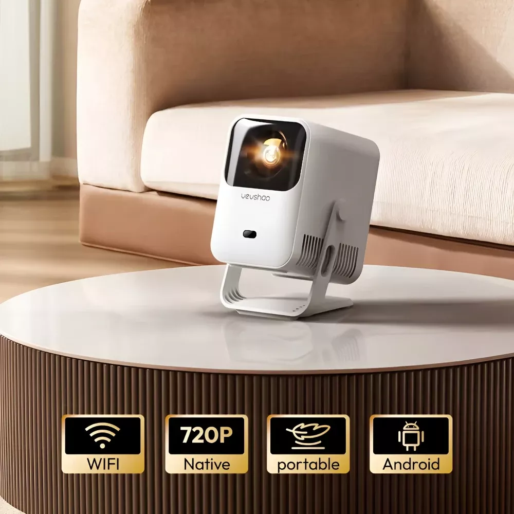 Portable Smart Projector with Auto Focus, Dual WiFi & HD Cinema Display