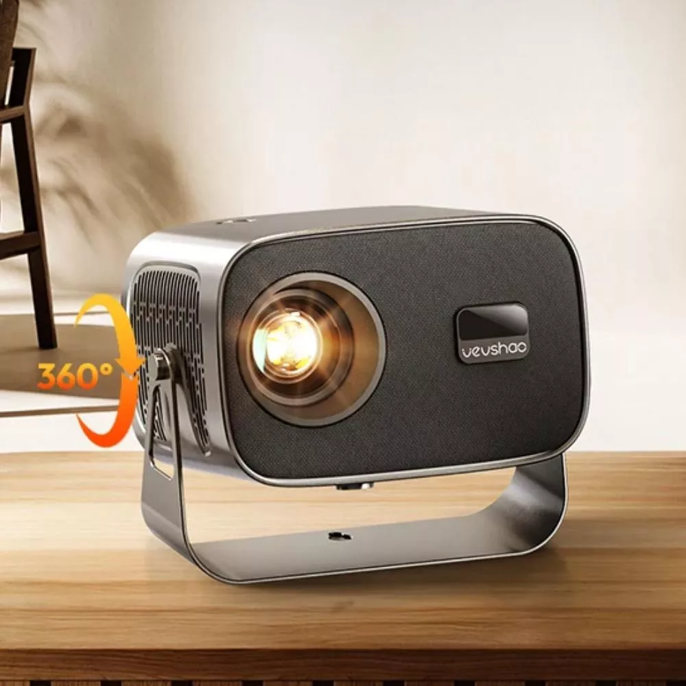 360° Rotating Android Projector with Auto Focus & WiFi 6