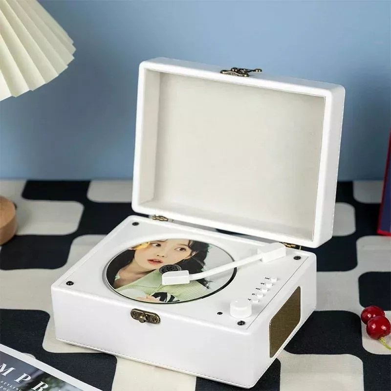 Retro CD Player with Bluetooth, USB Playback, and Built-In Rechargeable Speaker