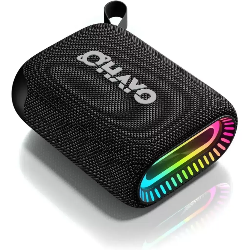 Waterproof Bluetooth Speaker with Deep Bass, RGB Lights & 24H Playtime