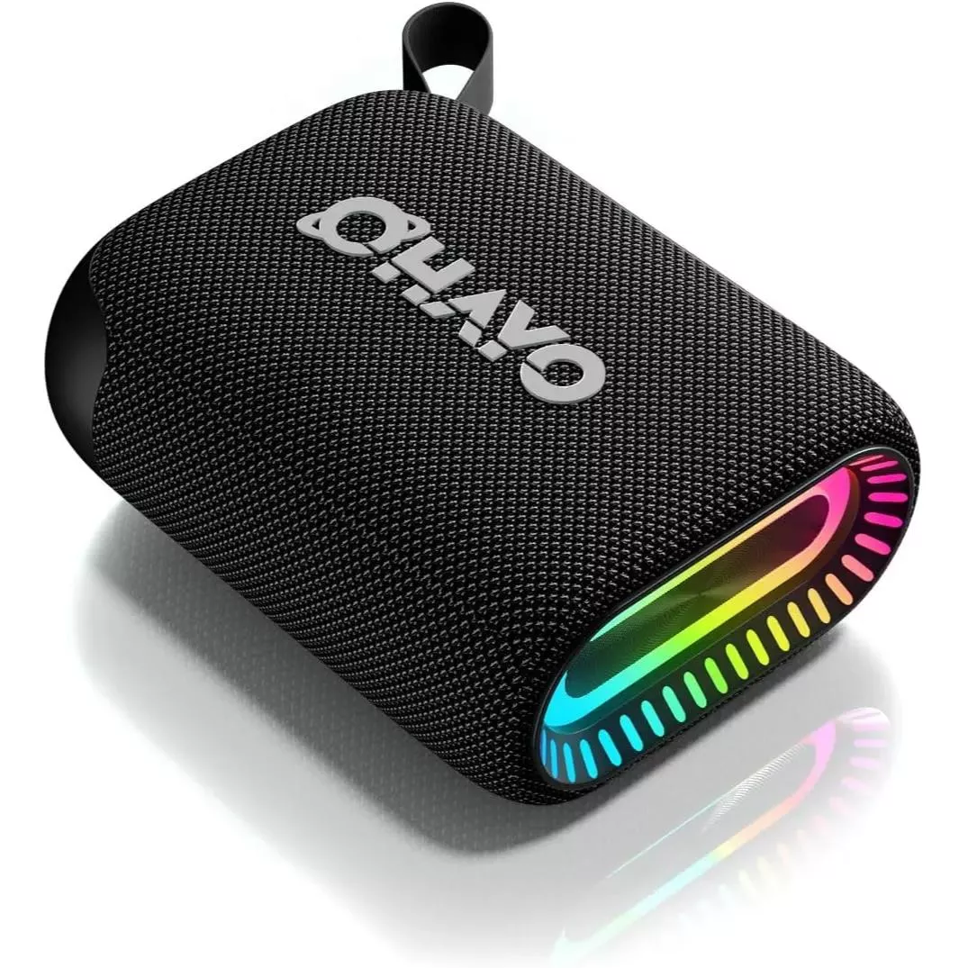 Waterproof Bluetooth Speaker with Deep Bass, RGB Lights & 24H Playtime
