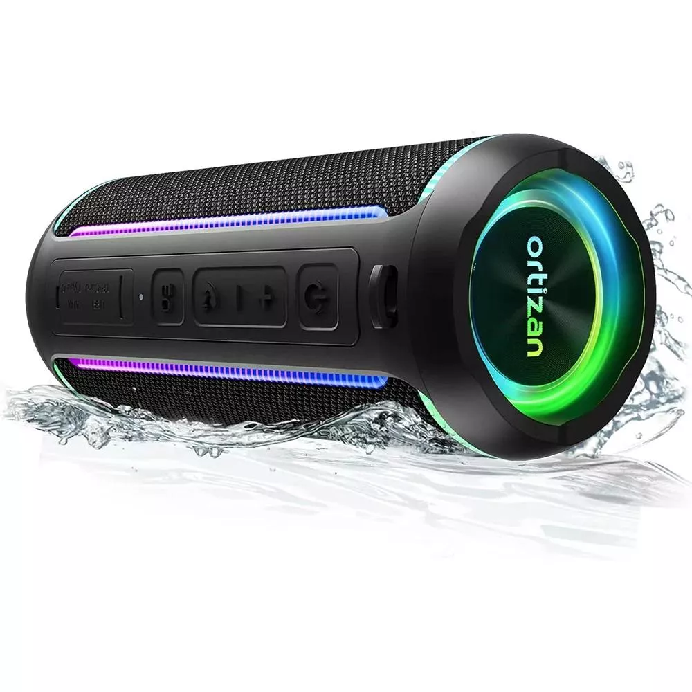 40W Waterproof Bluetooth Speaker with Deep Bass, RGB Lights & 30H Playtime