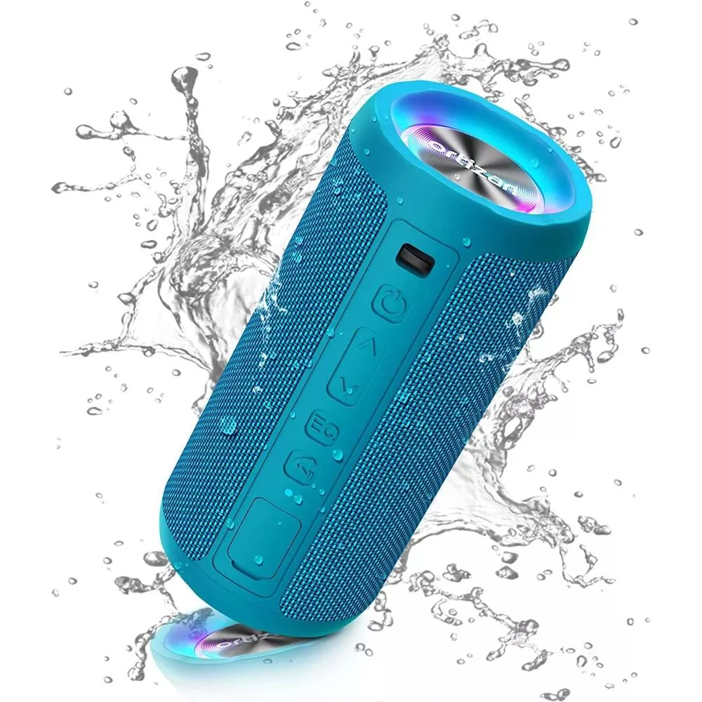 Portable Bluetooth Speaker with 24W Stereo Sound, 30H Playtime & Waterproof
