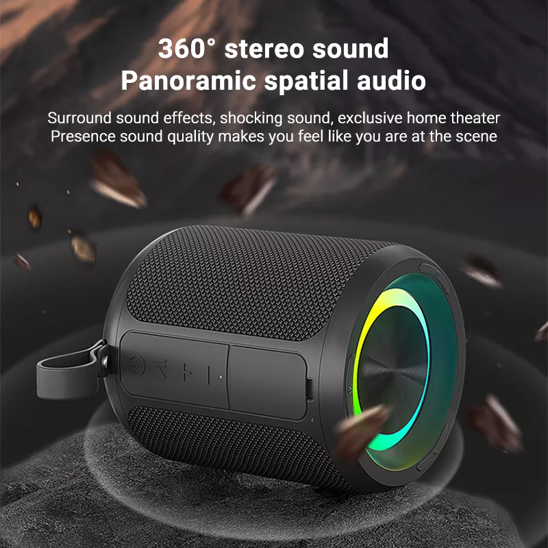 40W Portable Bluetooth Speaker with Subwoofer & 360° Surround, IPX7 Waterproof
