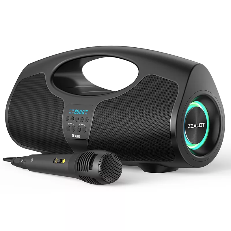 40W Portable Bluetooth Speaker with Bass Boost, Lights & Waterproof Design