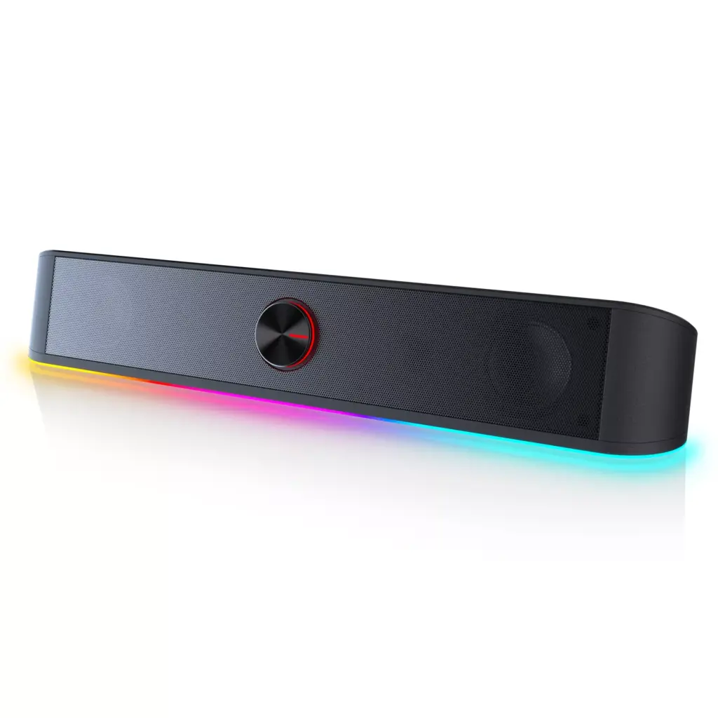 RGB USB Desktop Soundbar with Dynamic Audio-Light Sync – 16″ 2.0 Channel