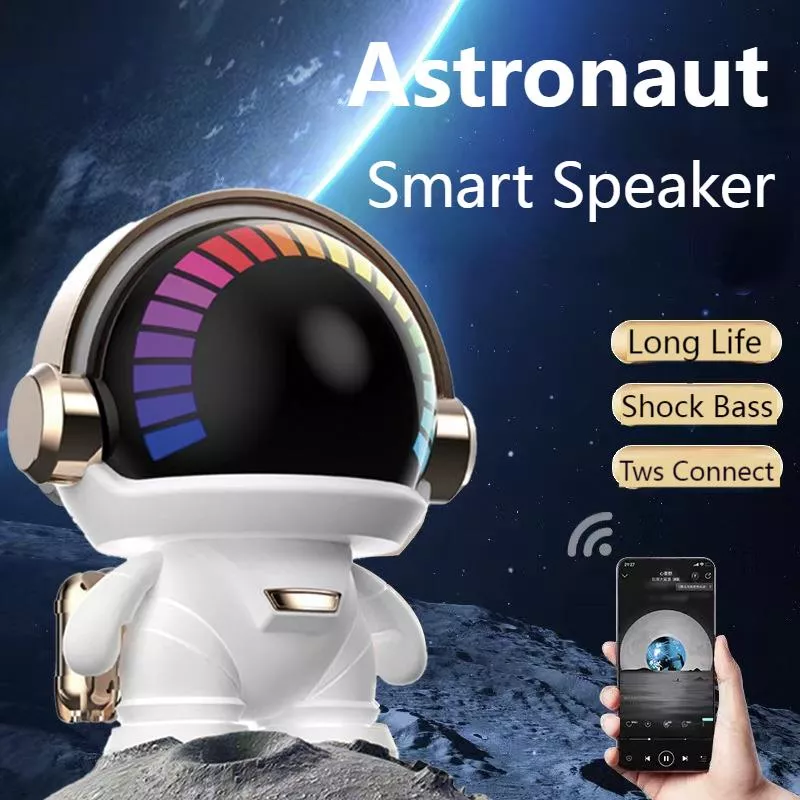 LED Astronaut Bluetooth Speaker with HiFi Sound & LED Lights