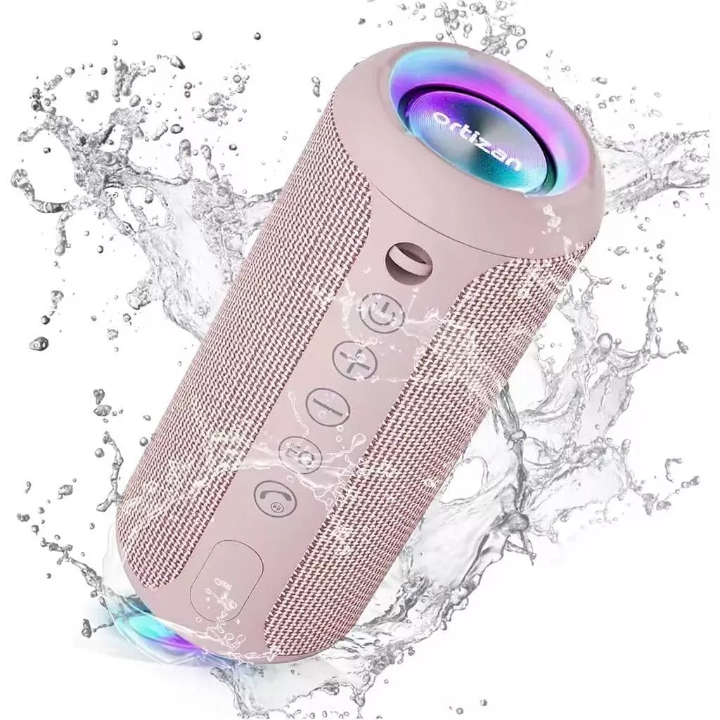 Portable Bluetooth Speaker 24W 360° Sound, Waterproof, RGB Light, 30H Playtime