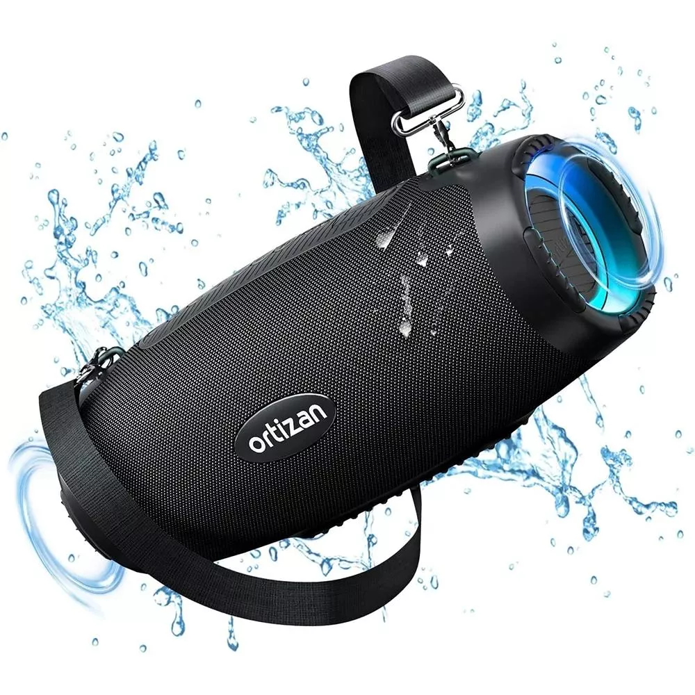 Portable 100W Loud Bluetooth Speaker with Deep Bass & Lights, Waterproof Outdoor