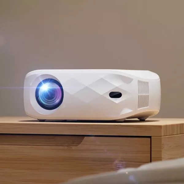 1080P WiFi Bluetooth Projector with Screen, Portable Home Theater up to 300″