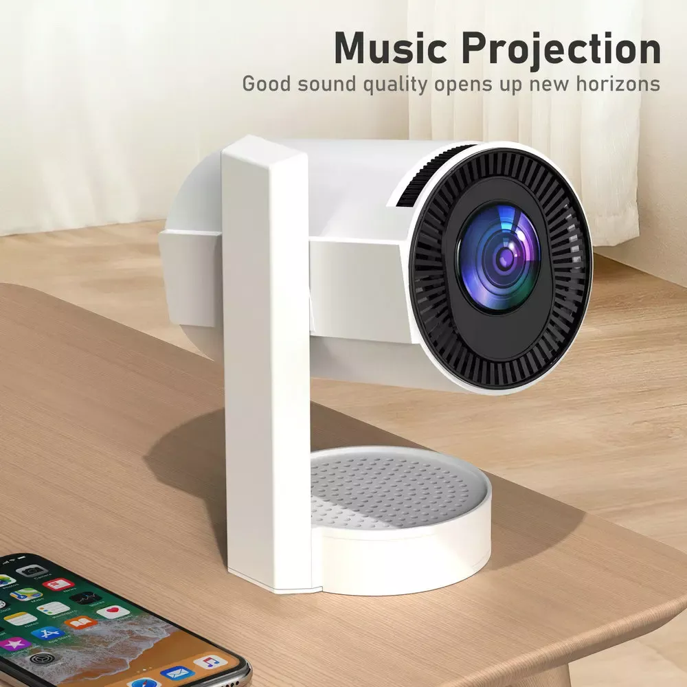 Portable 4K LED Home Theater Projector with WiFi and Bluetooth