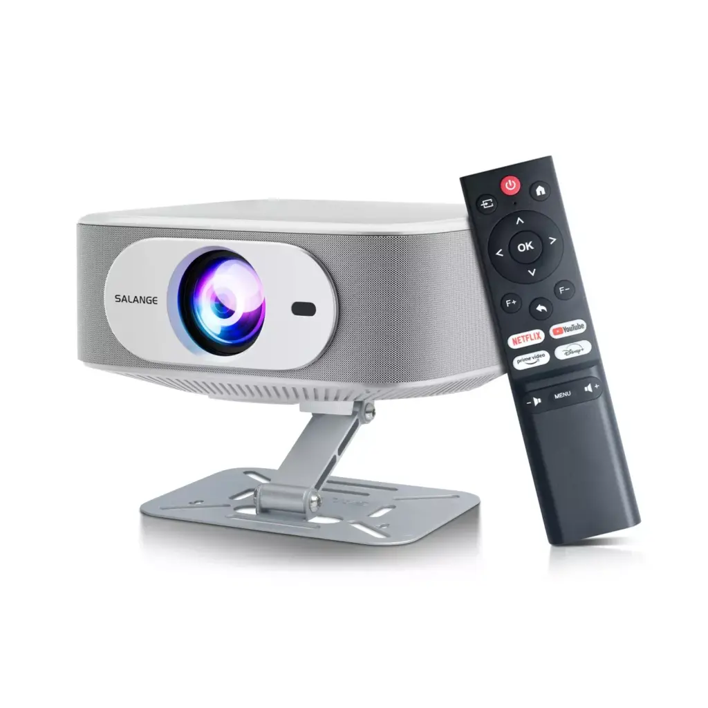 Smart 1080P Projector with Netflix, 4K Support, Bluetooth, WiFi6, Auto Focus