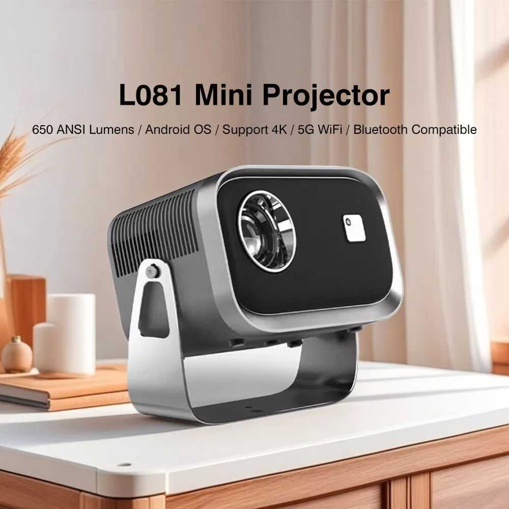 Portable 360° Rotating Home Theater Projector