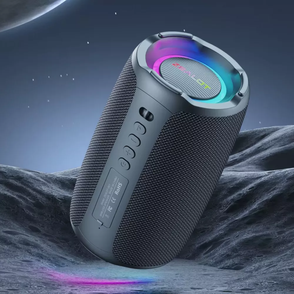 Portable 10W Bluetooth Speaker with Deep Bass, IPX5 Waterproof, TWS & SoundPulse