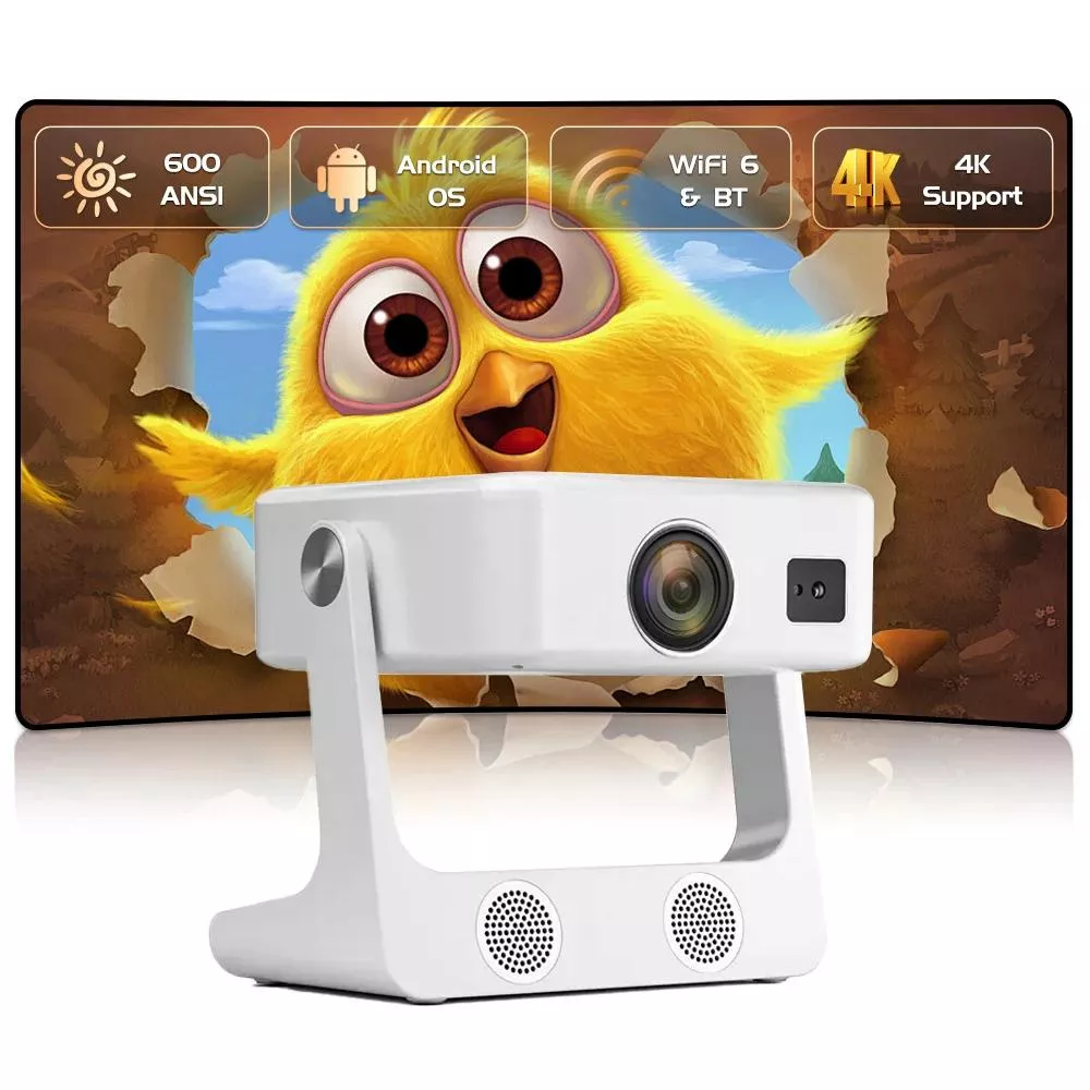 Full HD 1080P 4K LED Android Projector with PTZ Bracket and Bluetooth