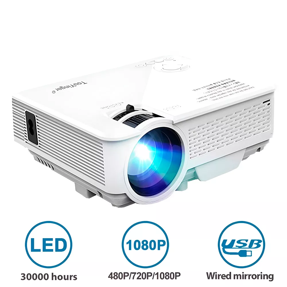 Mini LED Home Projector with Full HD Support and Screen Mirroring