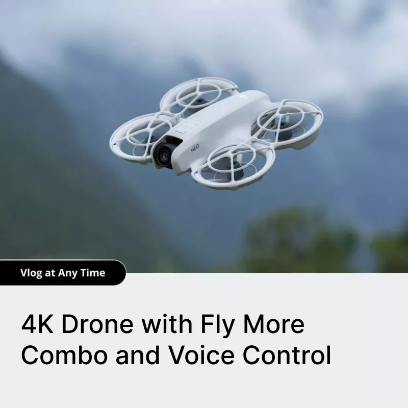 4K Drone with Fly More Combo and Voice Control